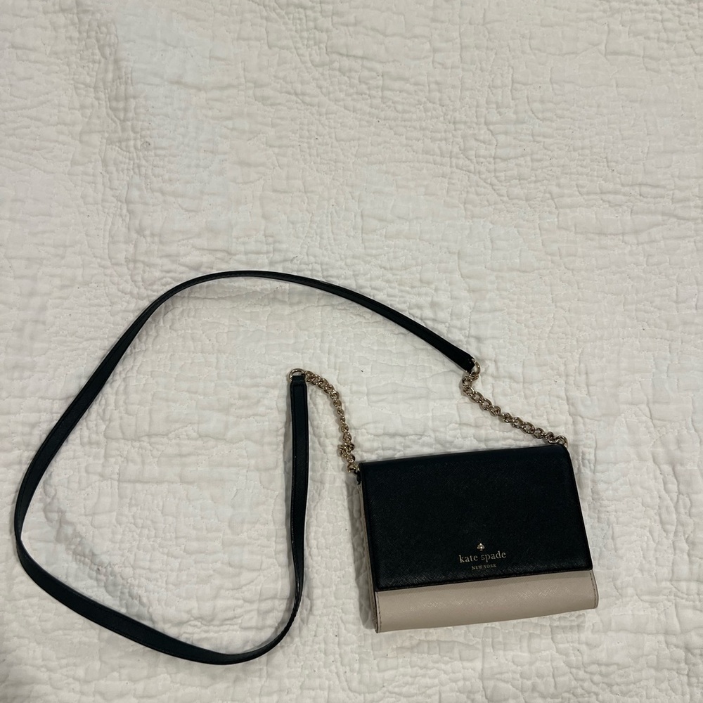 Kate Spade Black and Cream Crossbody Bag